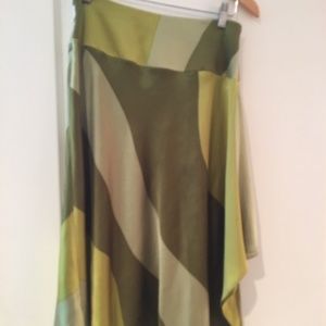NWT - Green Silk Harari Skirt